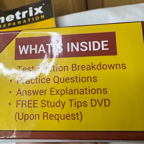 GRE Test Preparation Book and Flash Cards Set - Yellow and Red - Picture 3 of 8